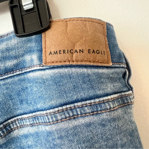 American Eagle Outfitters Women's Ripped Blue Skinny Jeans - Picture 8 of 11